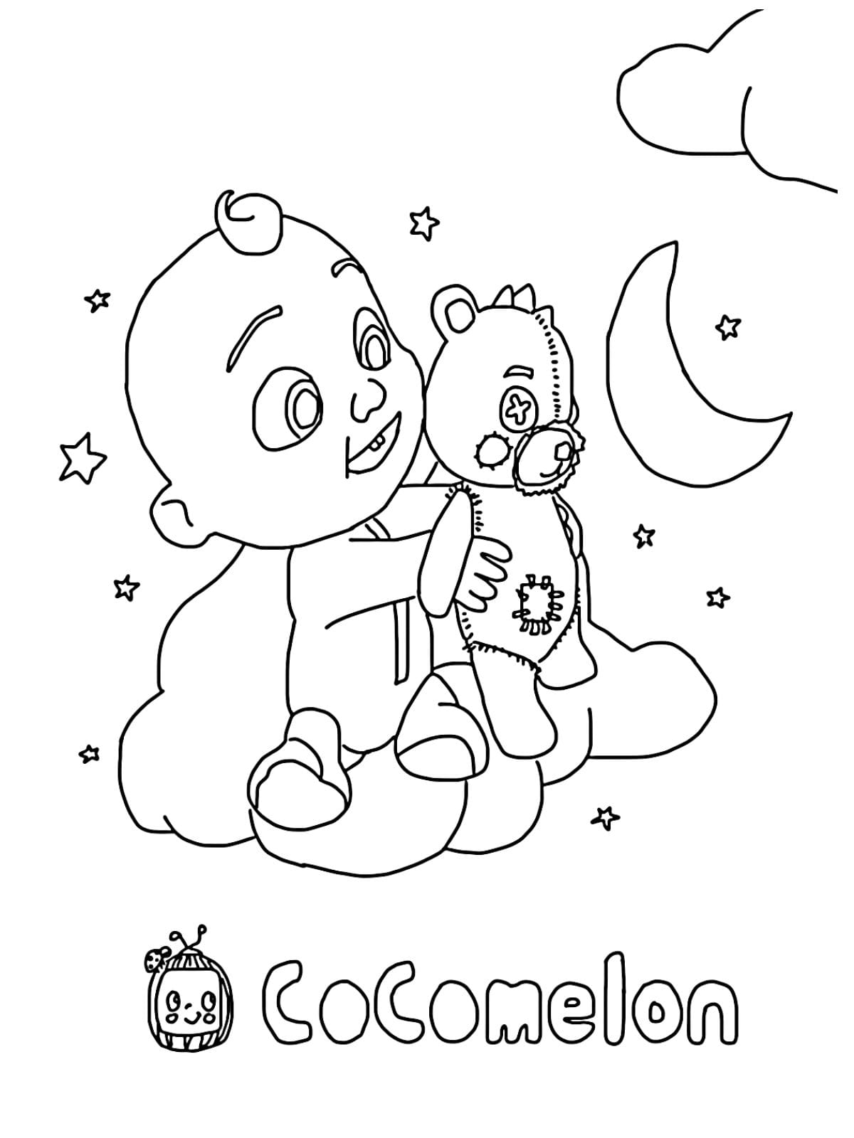 Dinner Song Cocomelon Coloring Pages