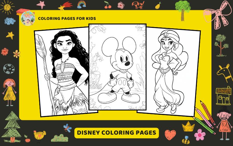 Disney Coloring Pages Featured Image