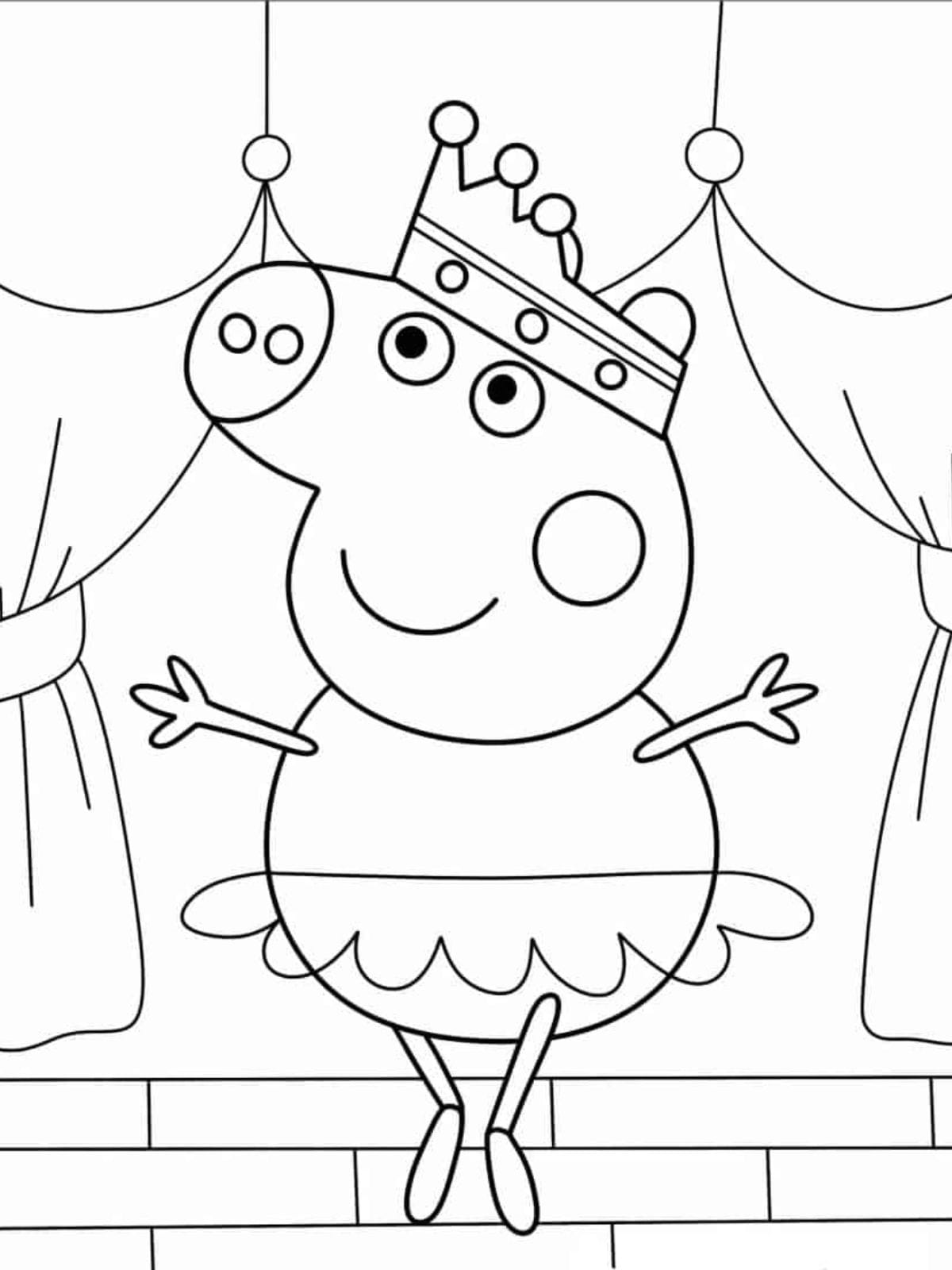 Peppa Pig Ballerina Coloring Page