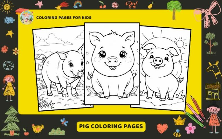 Pig Coloring Pages Featured Image