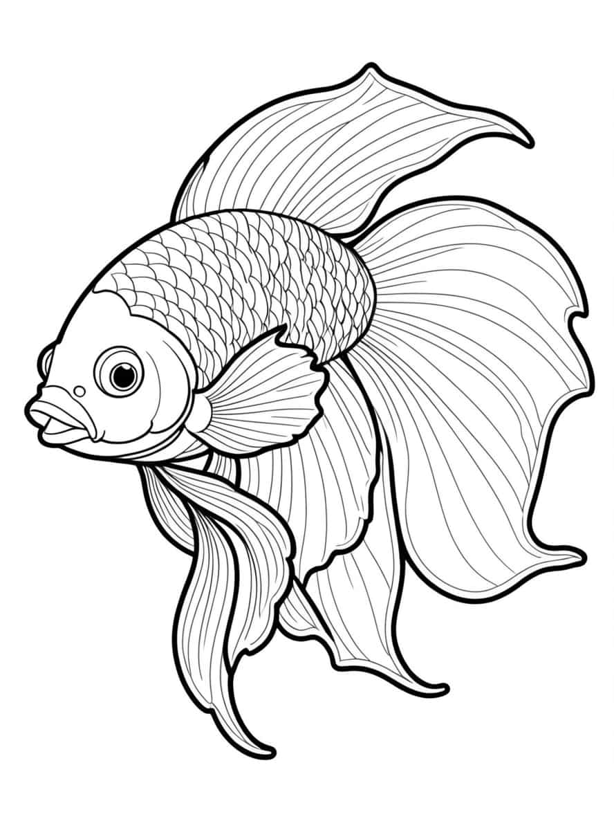 A Betta Fish Coloring Pages