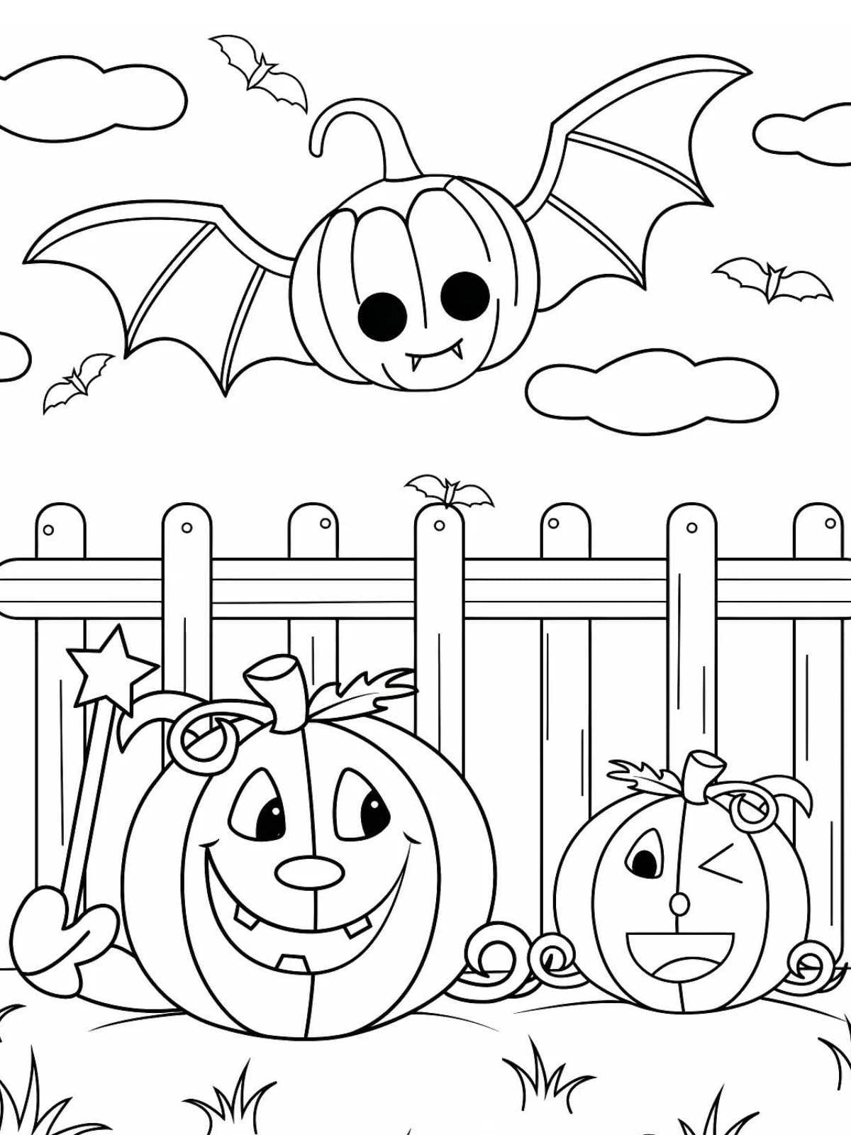 Adorable Halloween Pumpkin Coloring Sheets