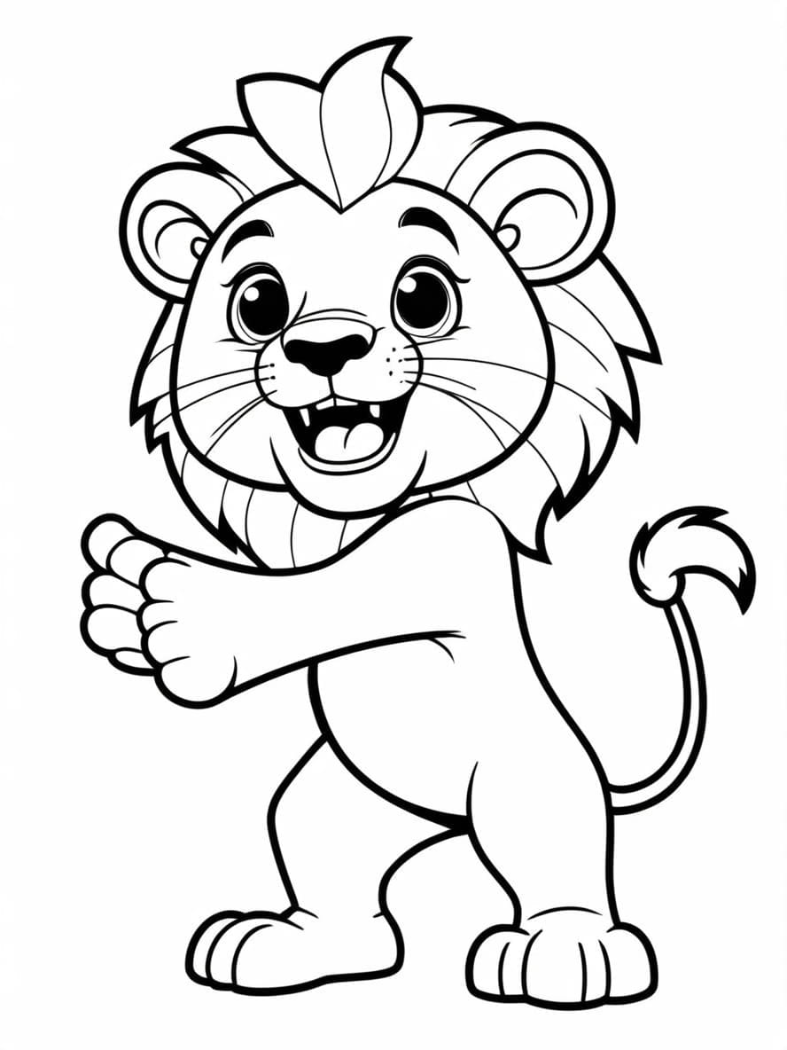 Alex The Lion Roaring Coloring Pages