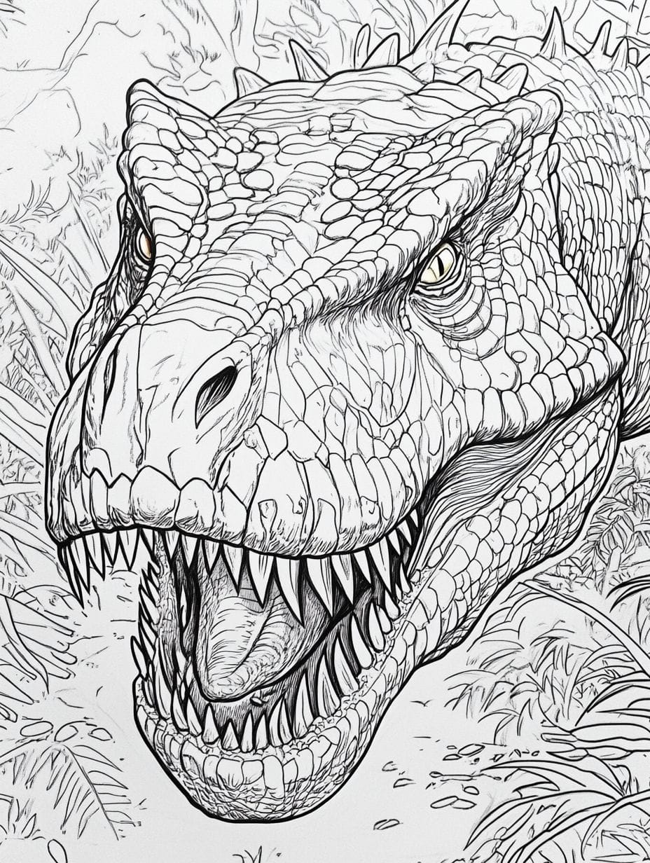 Angry Tyrannosaurus Rex Coloring Pages