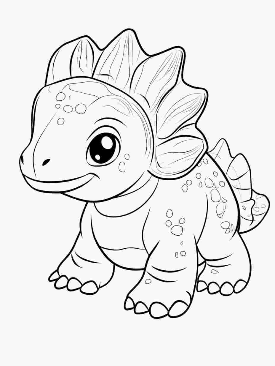 Ankylosaurus Baby Printable Coloring Pages