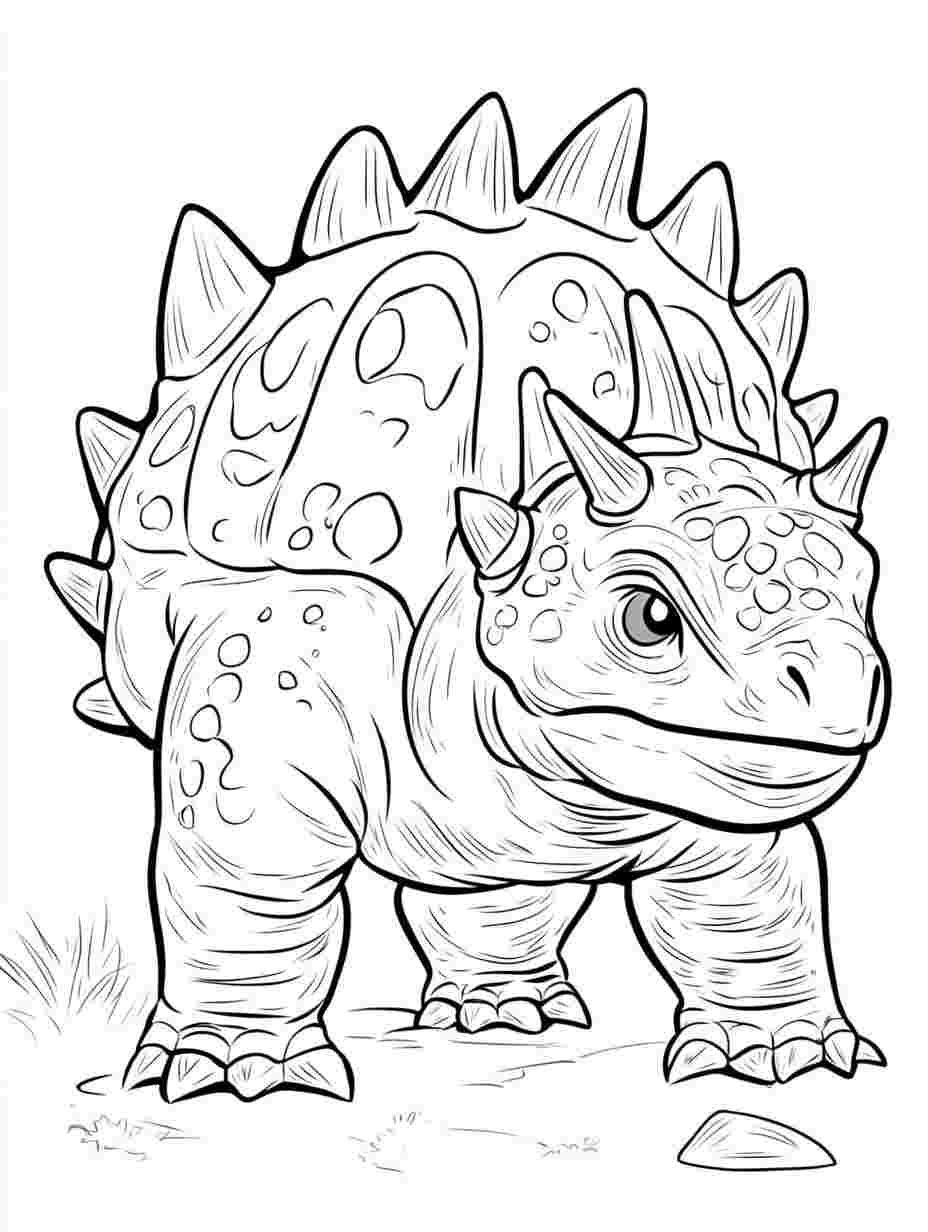 Ankylosaurus Coloring Page