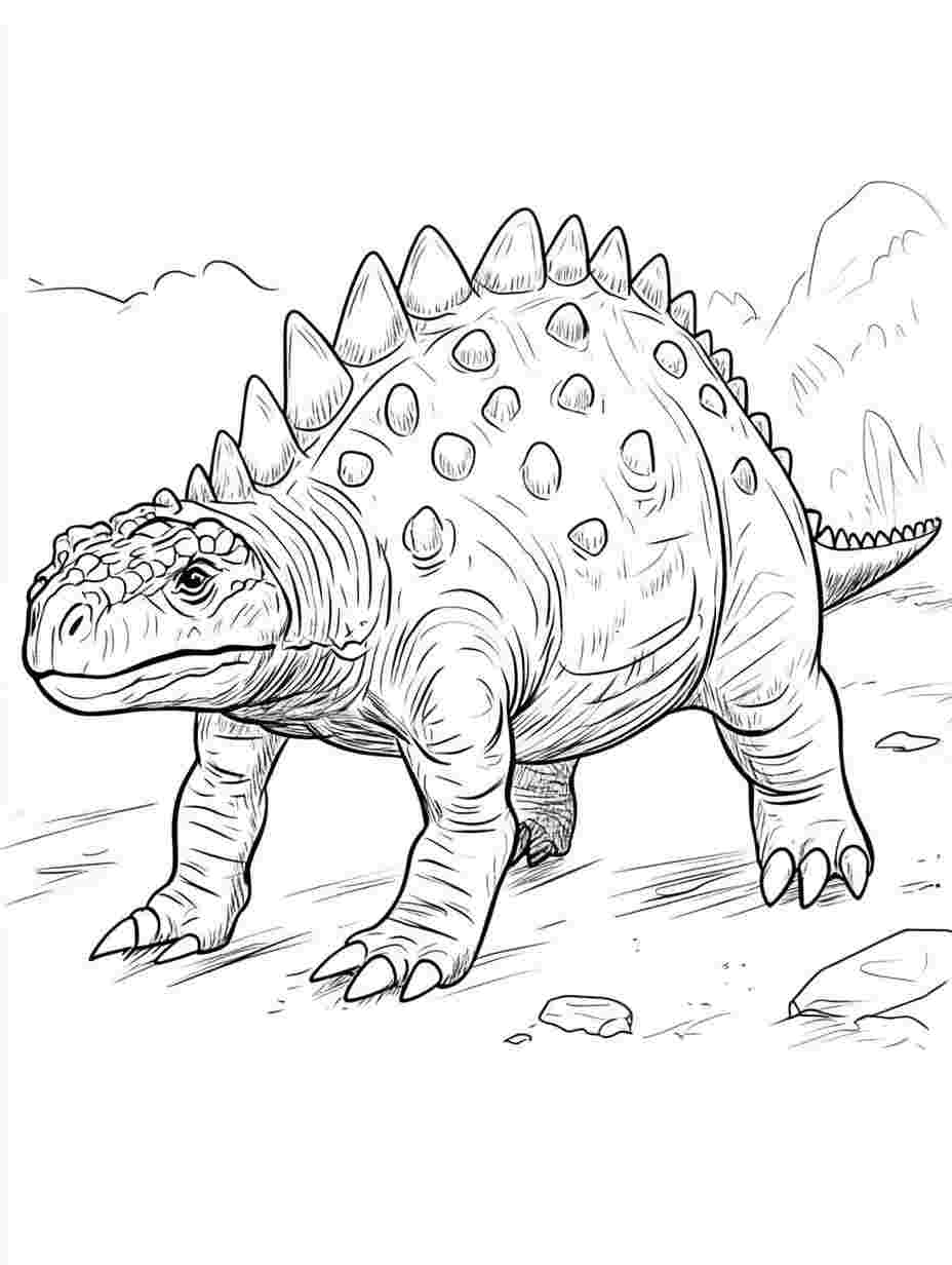 Ankylosaurus Free Printable Coloring Pages