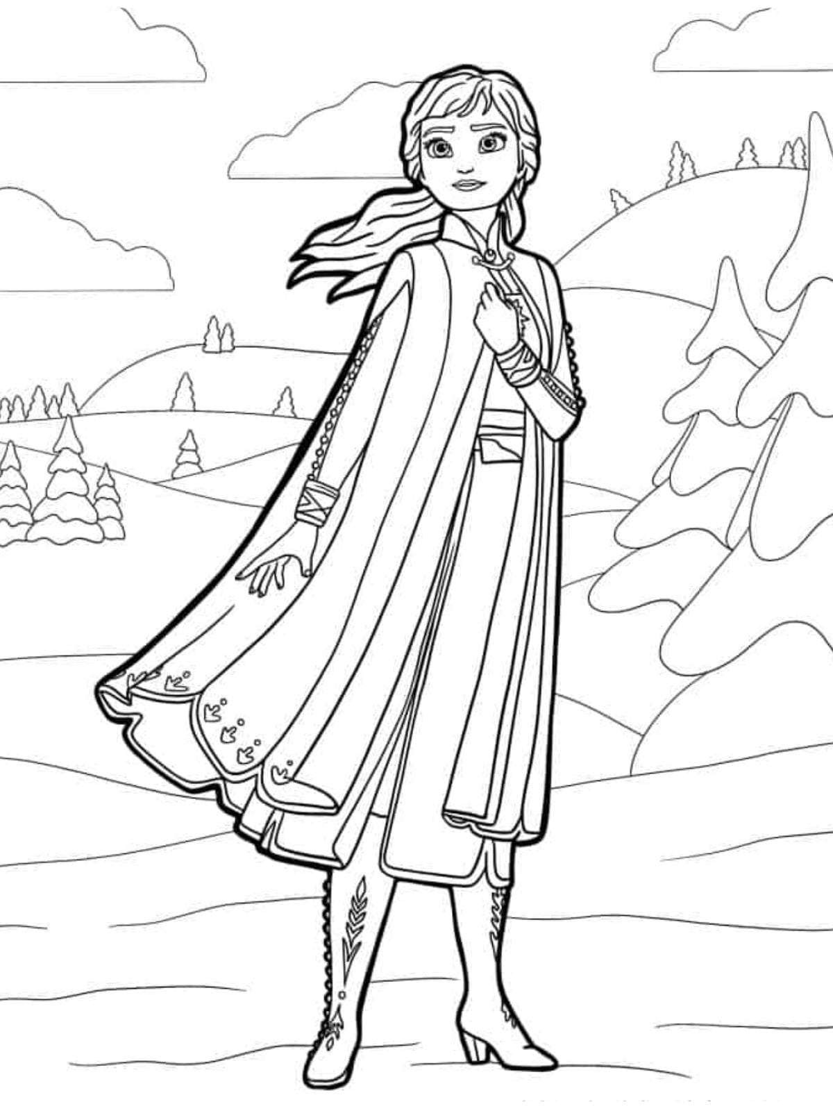 Anna Coloring Page