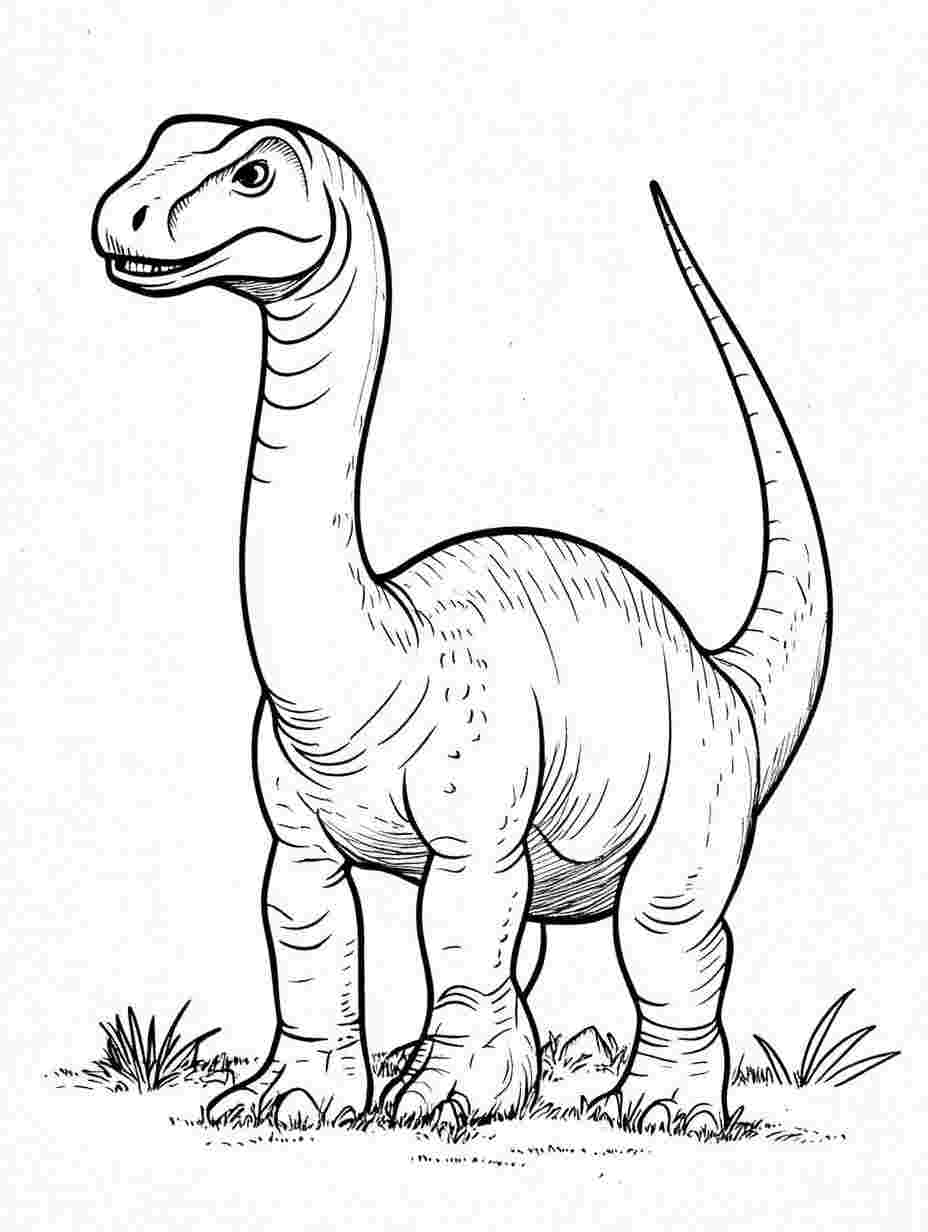 Apatosaurus Standing Coloring Pages