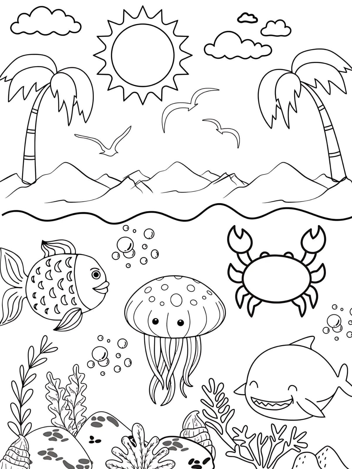 Aquatic Animals Coloring Pages