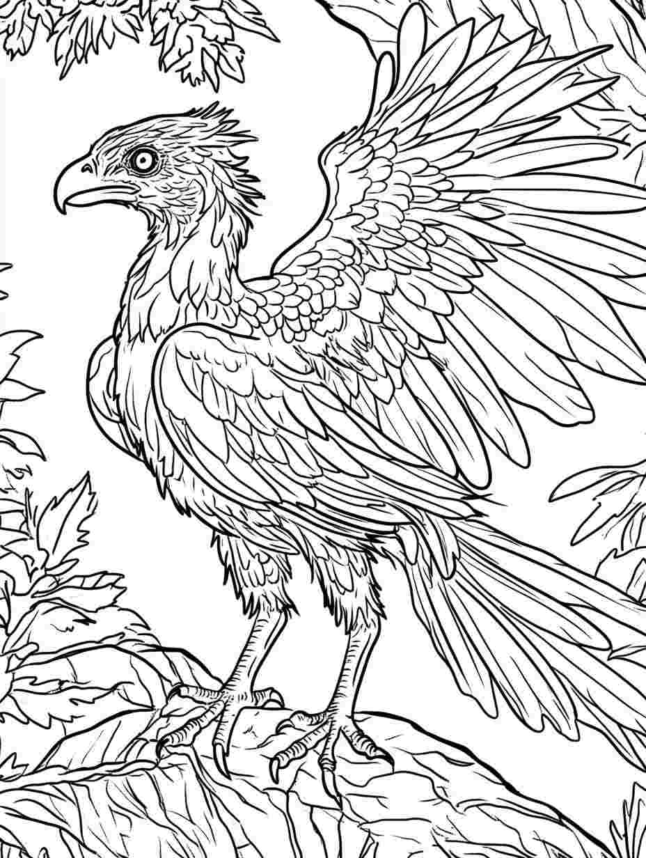 Archaeopteryx Coloring Pages Many Animals Simple