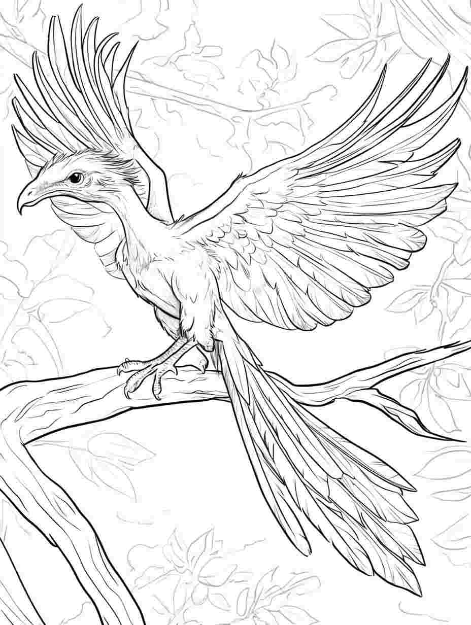 Archaeopteryx Nature Coloring Pages Many Animals Simple