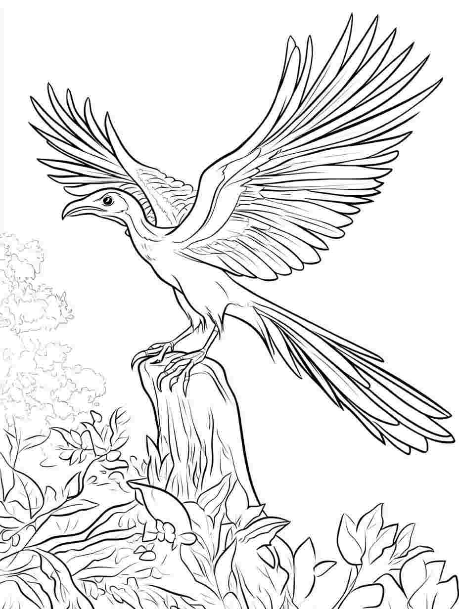 Archaeopteryx Rock Coloring Pages Many Animals Simple