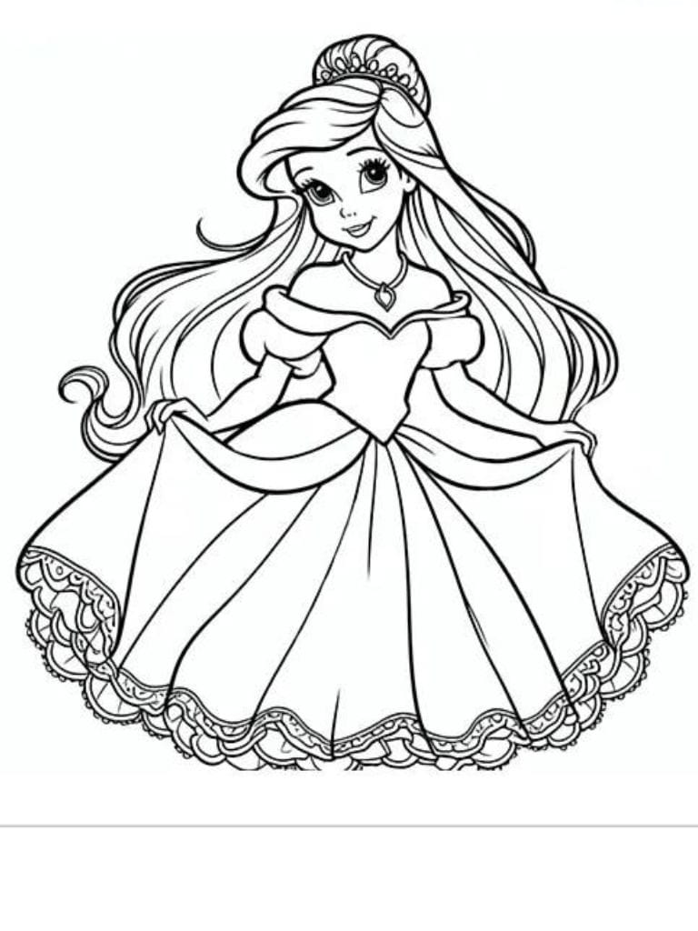 Ariel Princess Coloring Pages