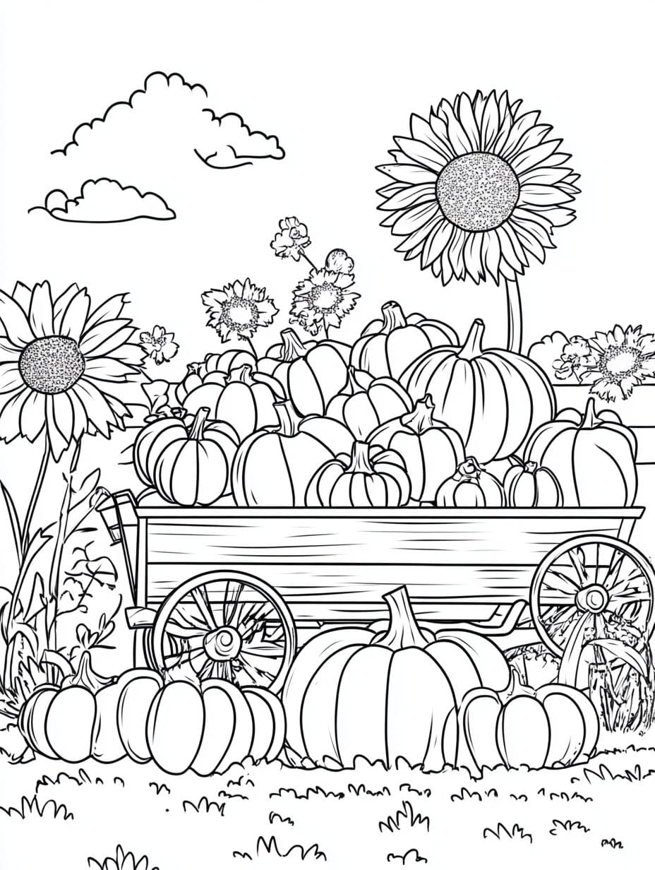 Autumn Harvest Day Coloring Pages