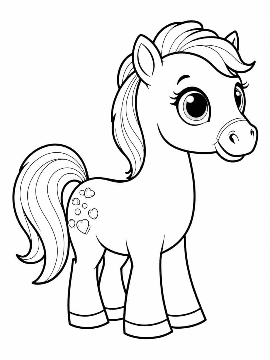 Baby Horse Coloring Pages