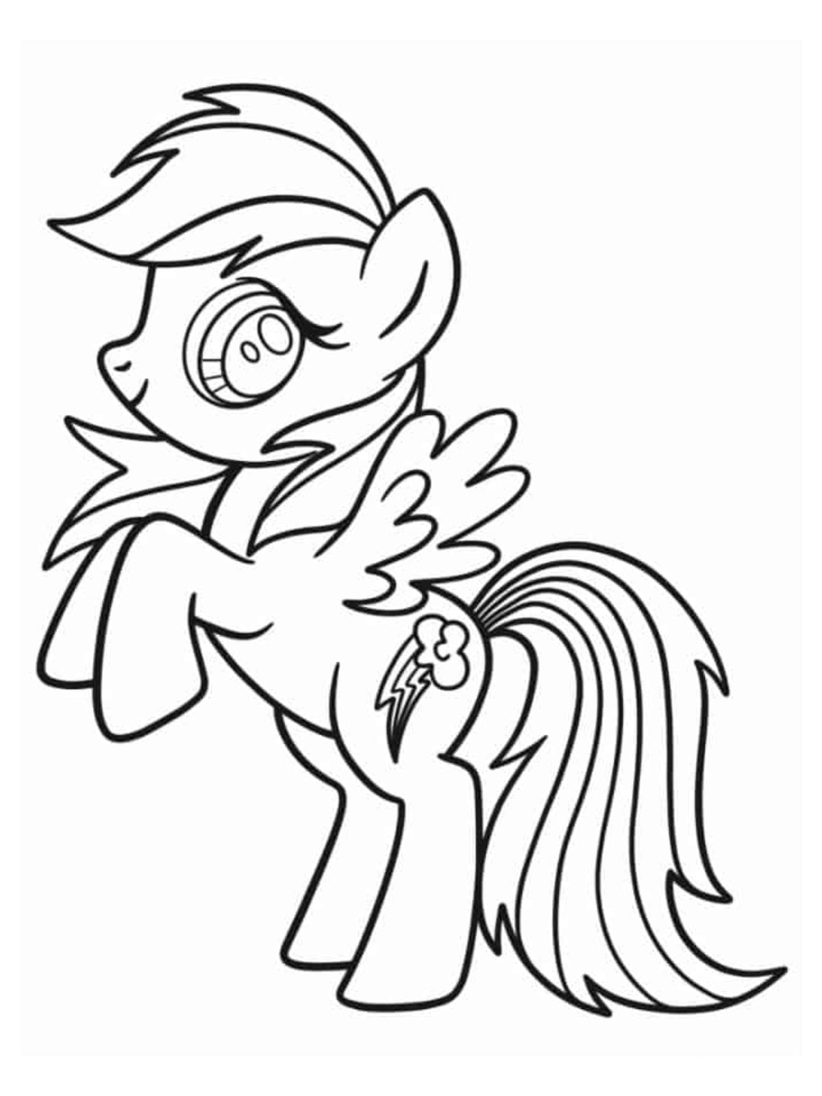 Baby Princess Dash With Wings Coloring Page