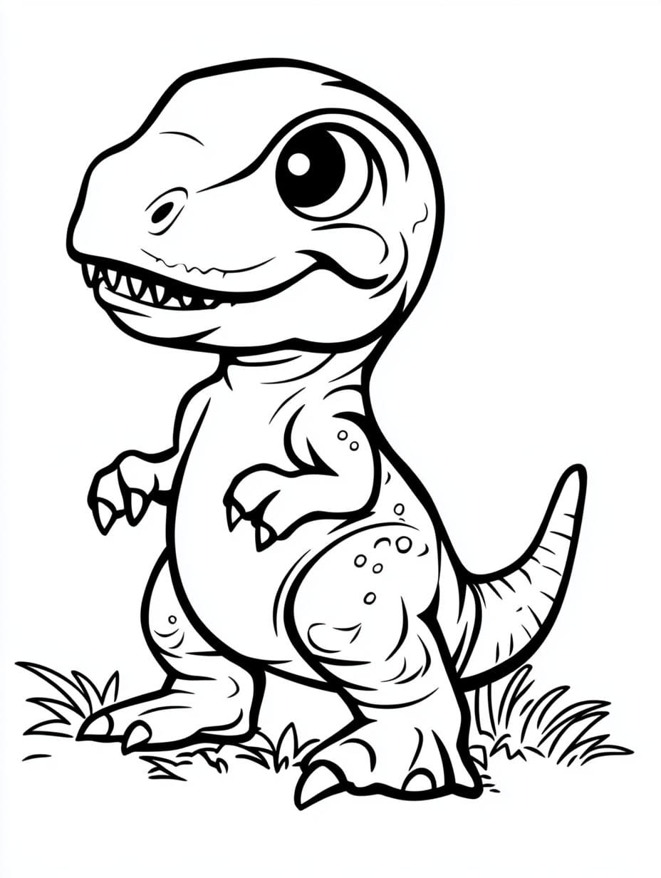 Baby T Rex Dinosaur Coloring Pages