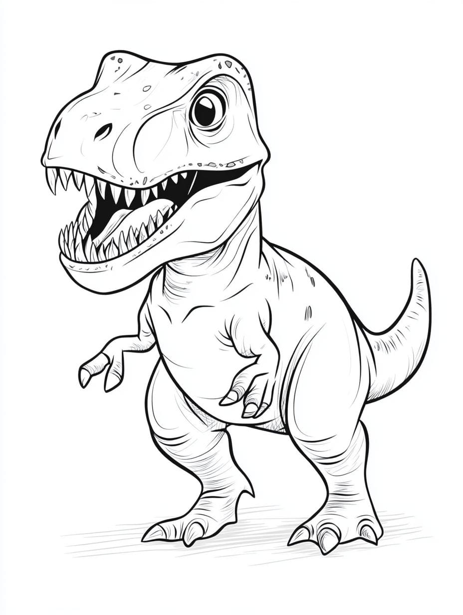 Baby T Rex Red Coloring Pages