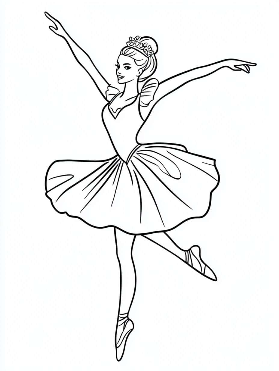 Barbie Ballet Coloring Pages