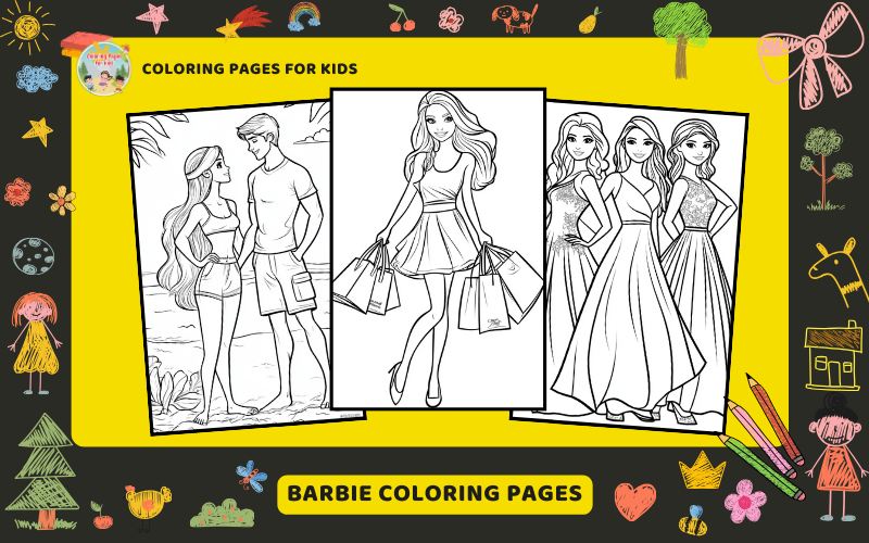 Barbie Coloring Pages Featured Image