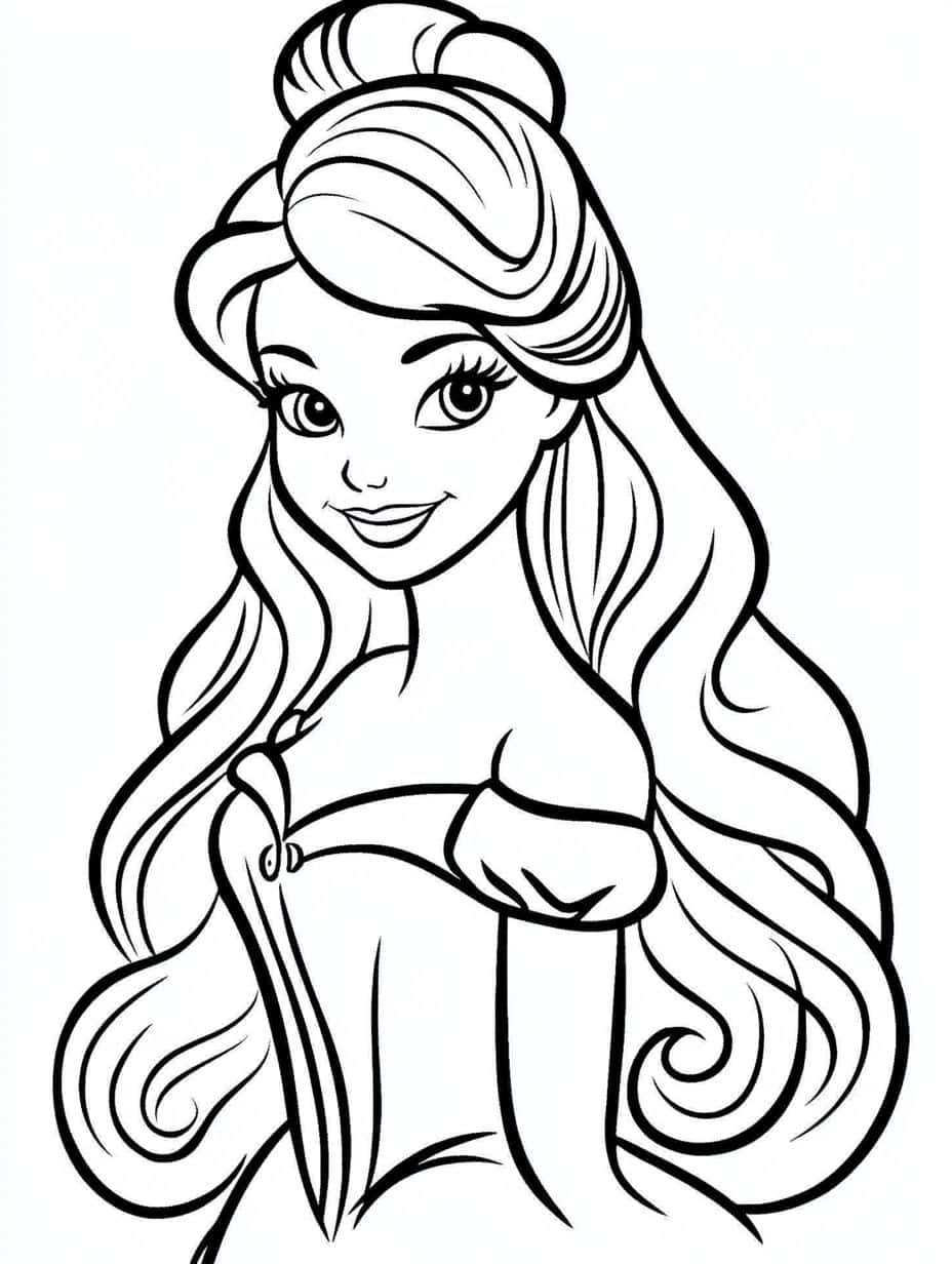 Barbie Portrait Coloring Pages