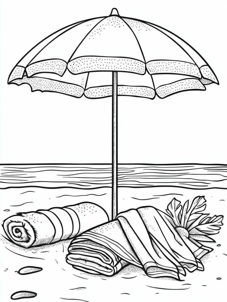Amazing 30+ beach coloring pages for kids to try 🏖️🖍️