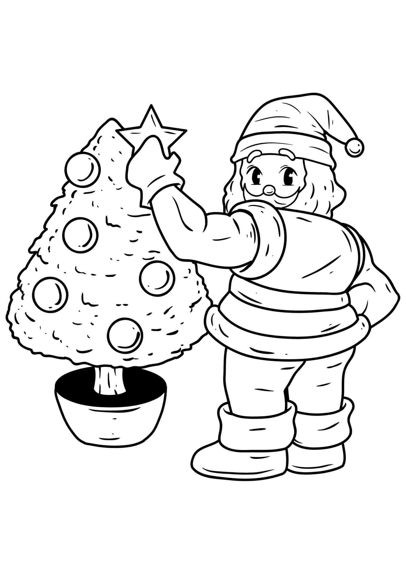 Beginner Santa Claus Coloring Pages