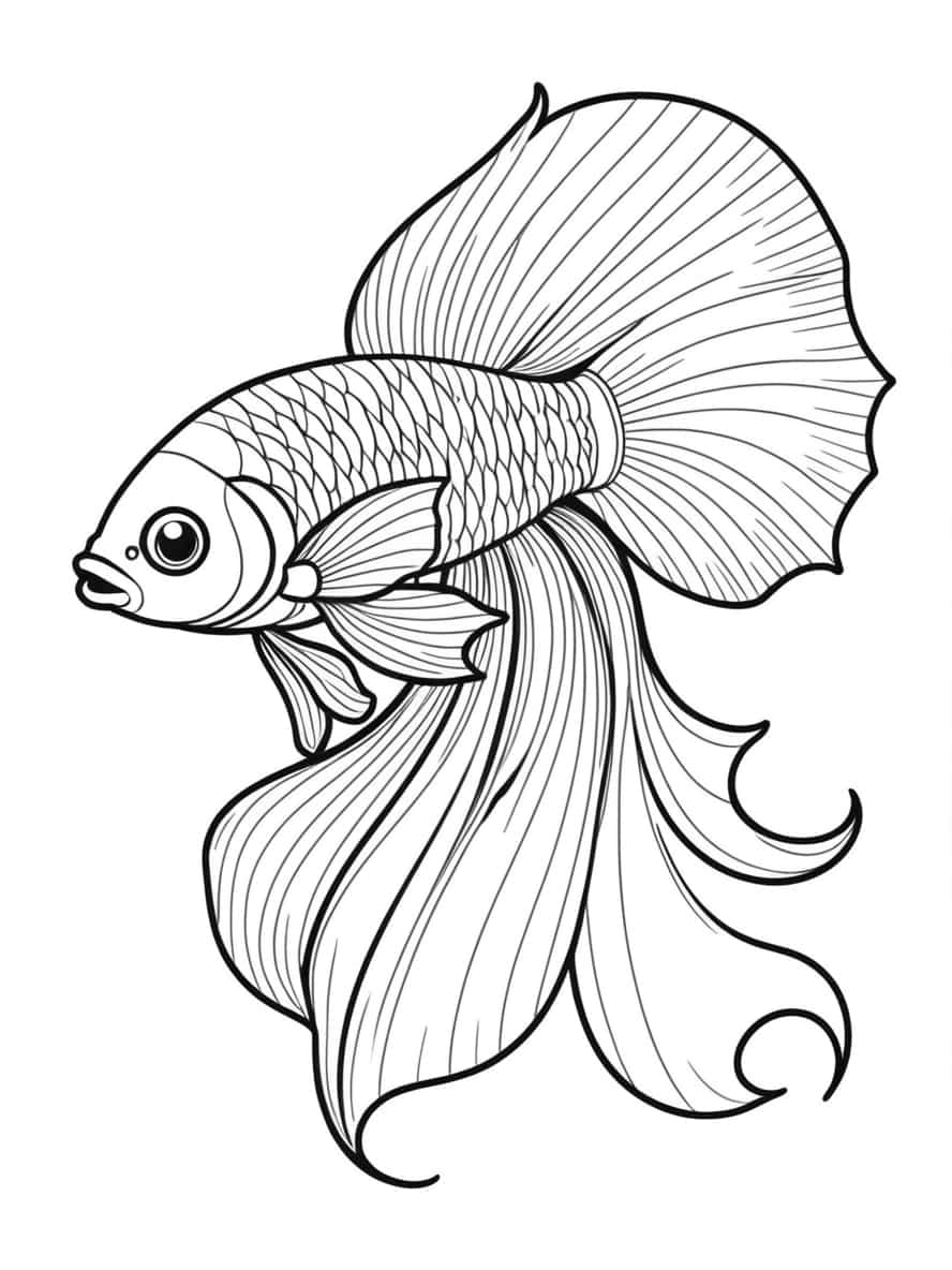 Betta Fish Coloring Pages