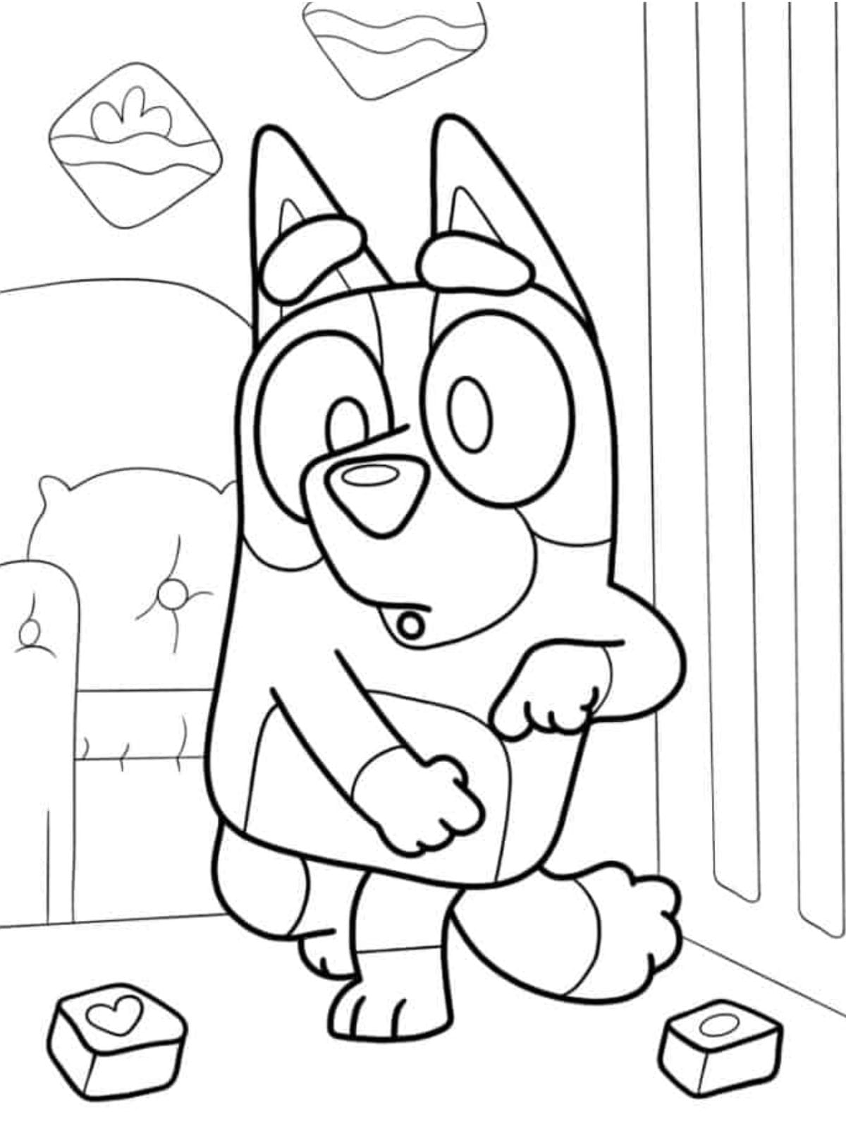 Bingo Dancing Coloring Pages For Kids