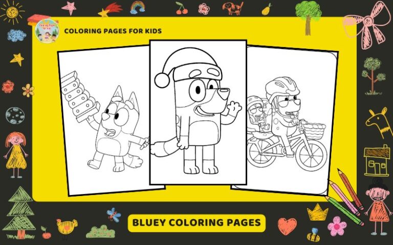 Bluey Coloring Pages Featured Image