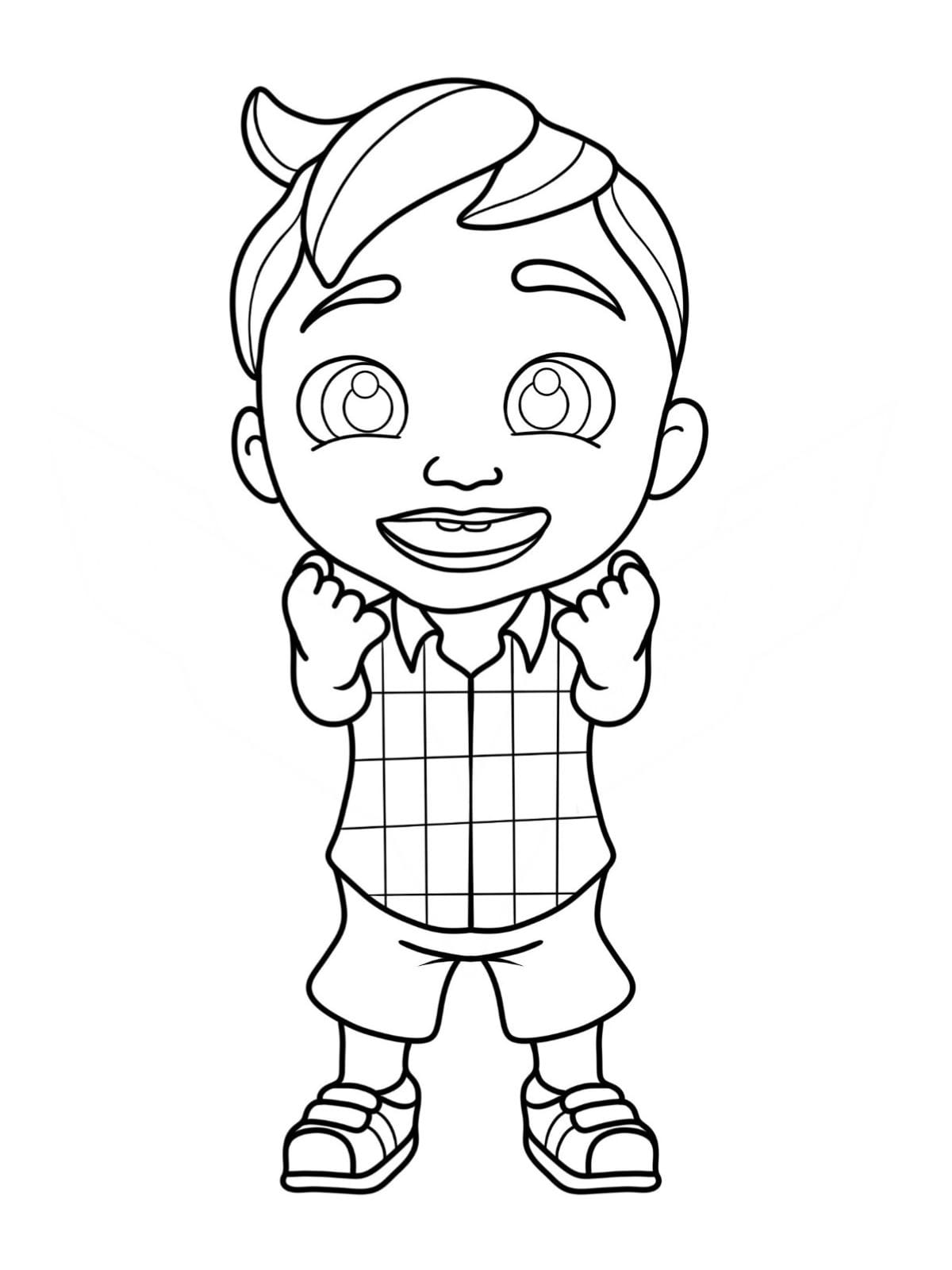 Brother Happy Cocomelon Coloring Pages