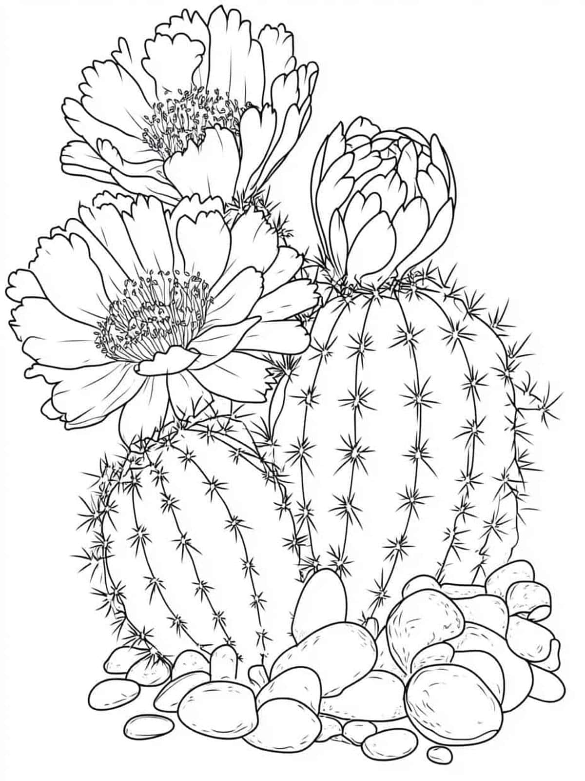 Cactus Blossom Coloring Pages