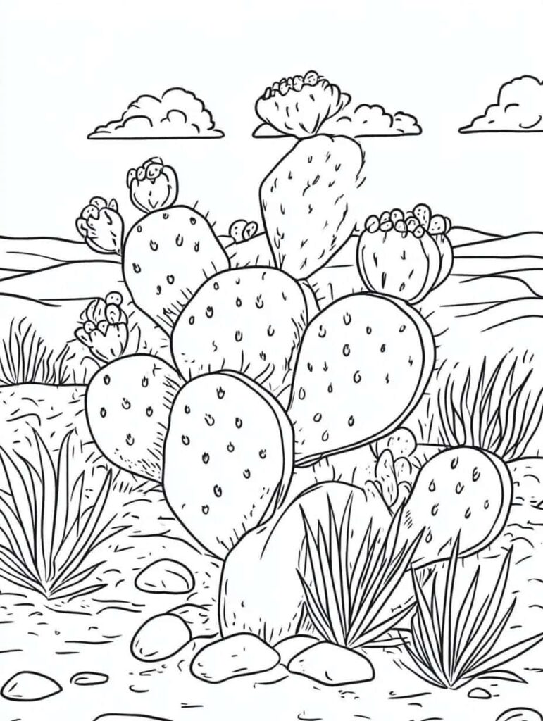 Vivid 20+ Desert Coloring Pages for Kids 🏜️🎨