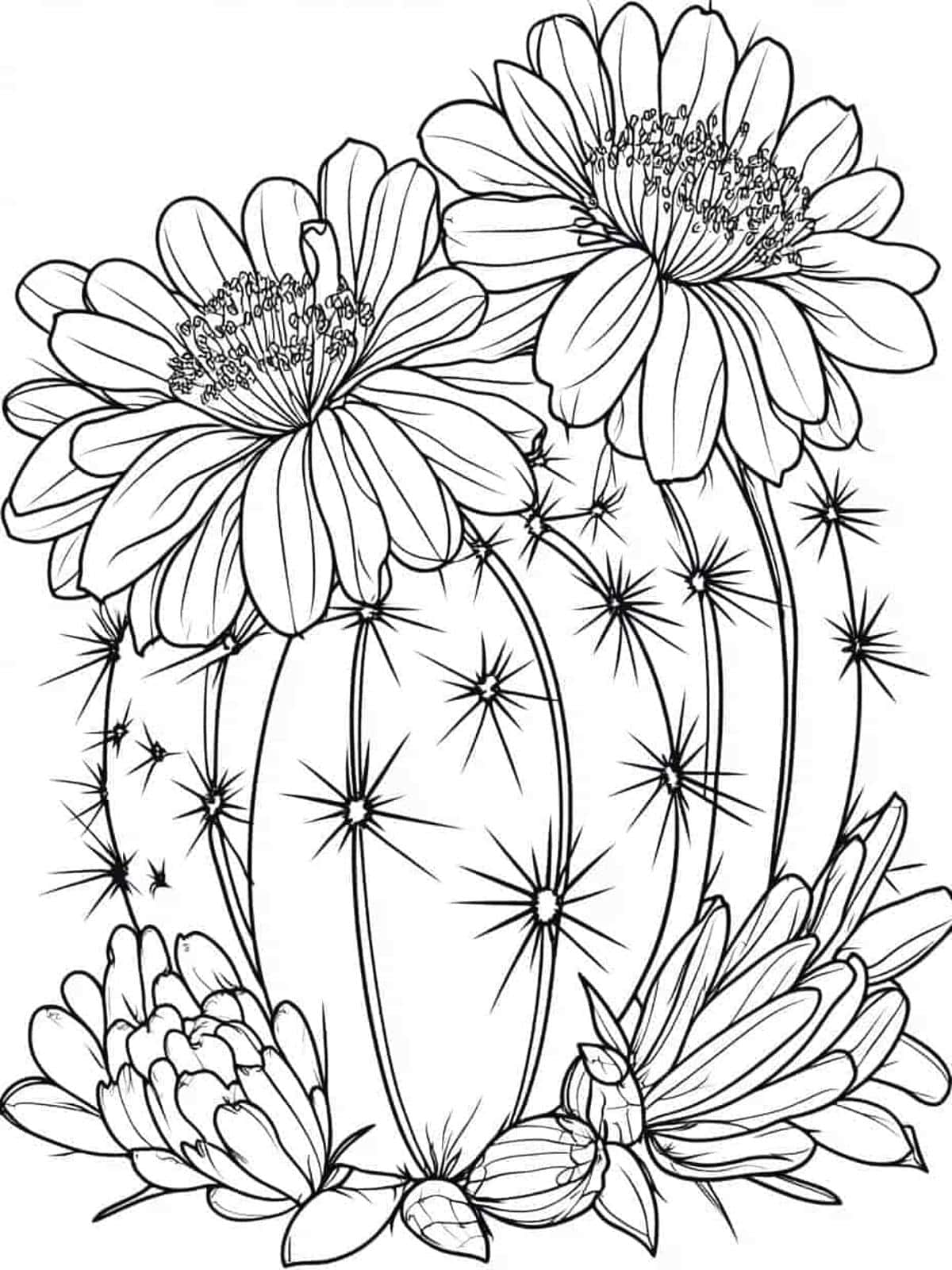 Cactus Pot Coloring Pages