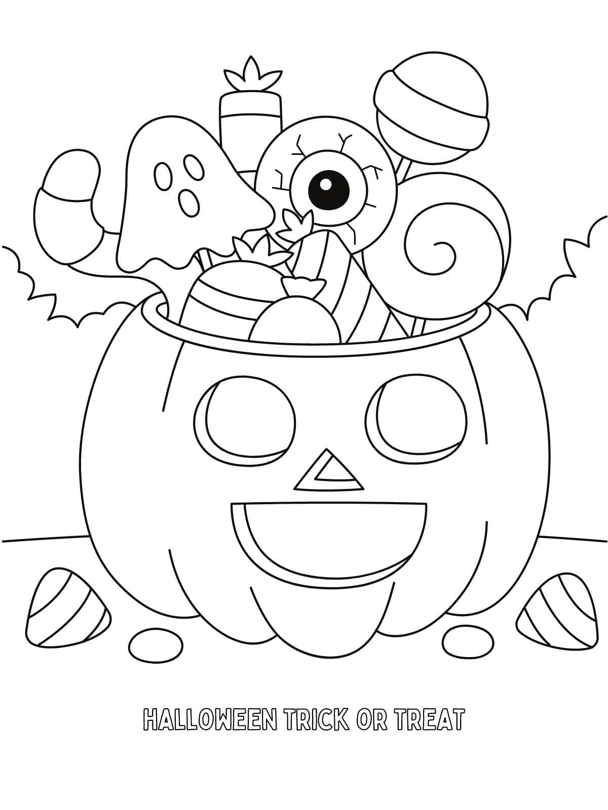 Candy Corn Halloween Pumpkin Coloring Sheets