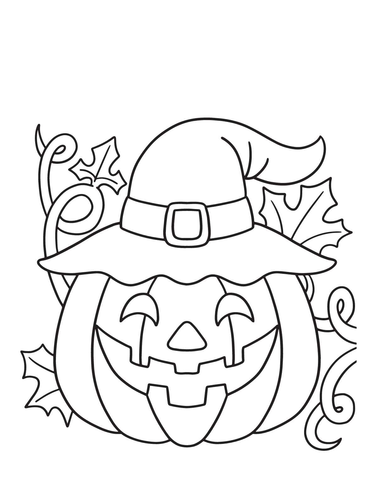 Cartoon Halloween Pumpkin Coloring Sheets