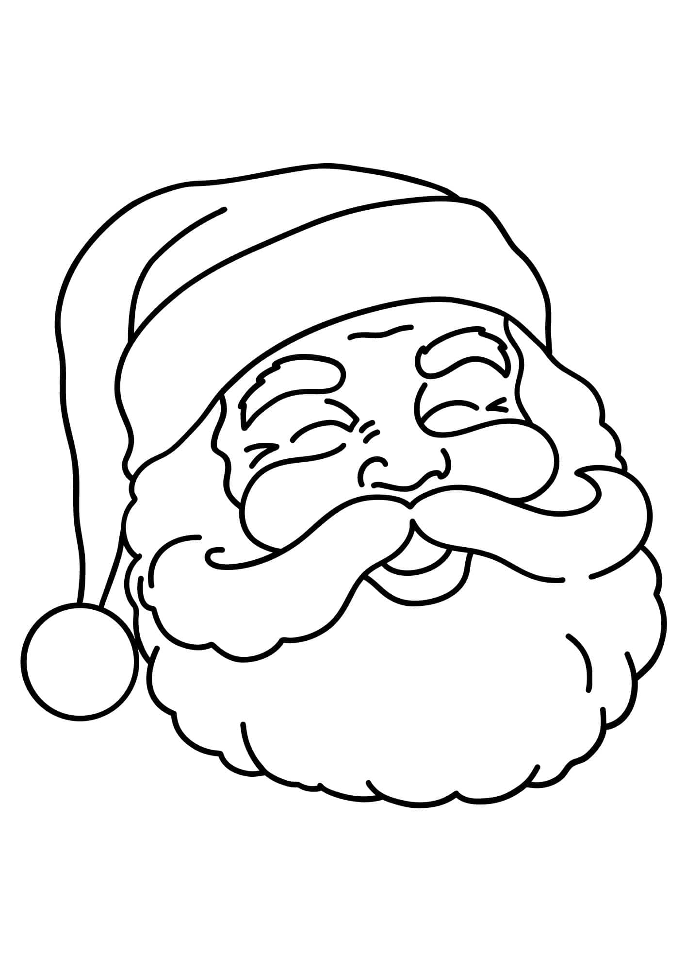 Cartoon Santa Claus Coloring Page