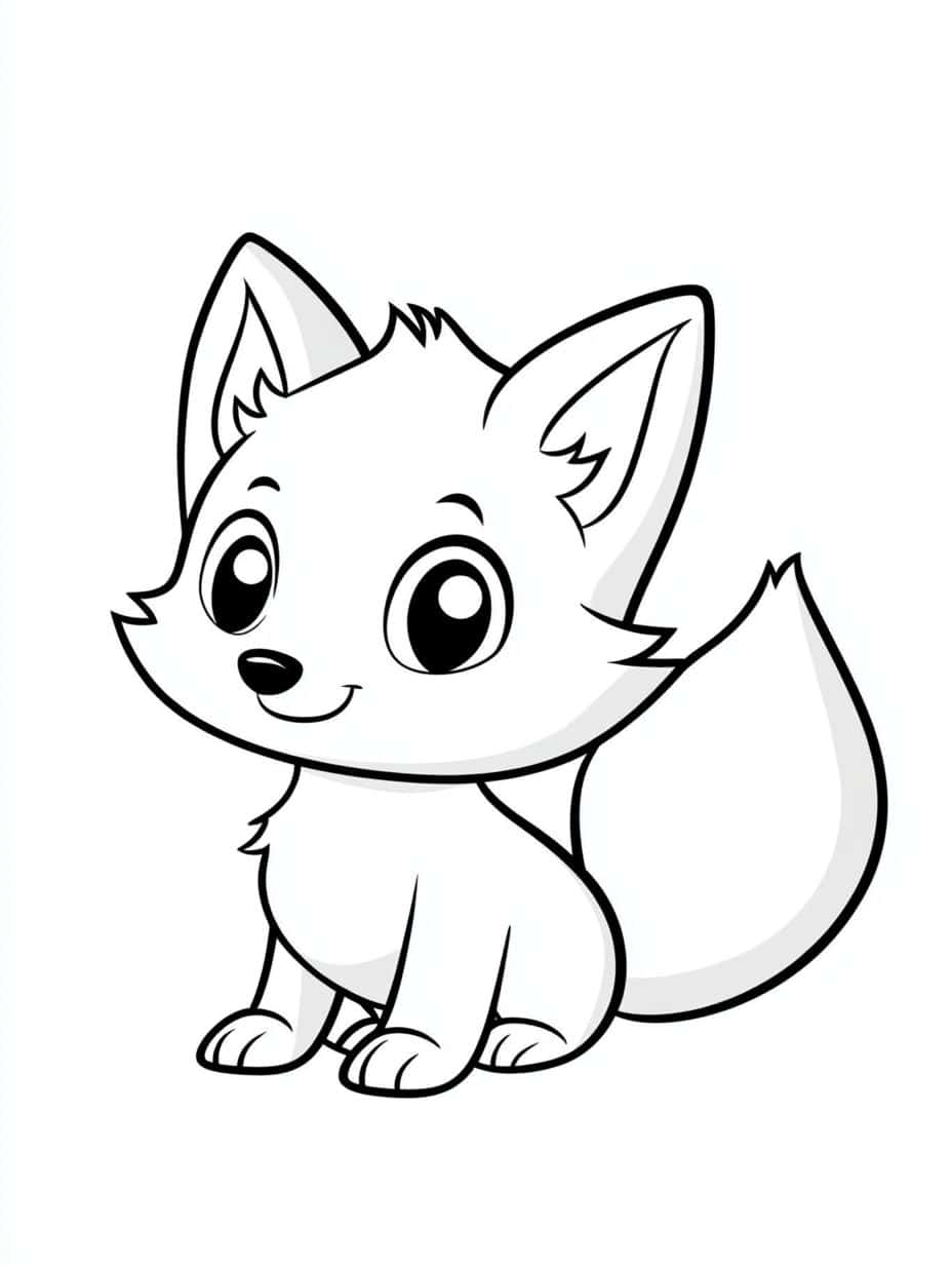 Chibi Desert Fox Coloring Pages