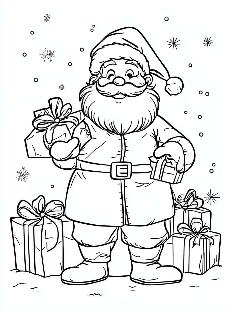 Christmas Santa Clause Coloring Books For Kids