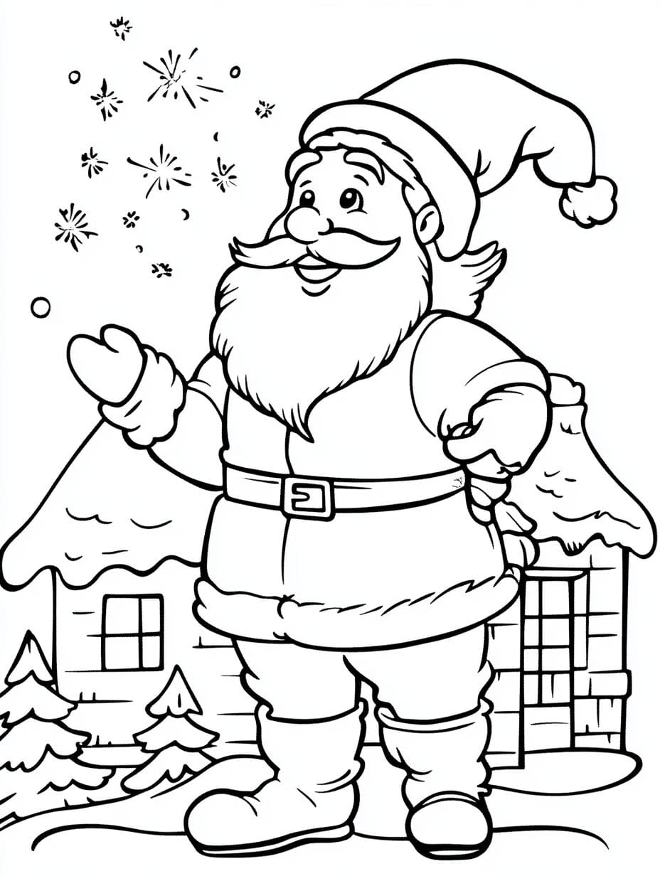 Christmas Santa Printables Coloring Pages For Kids