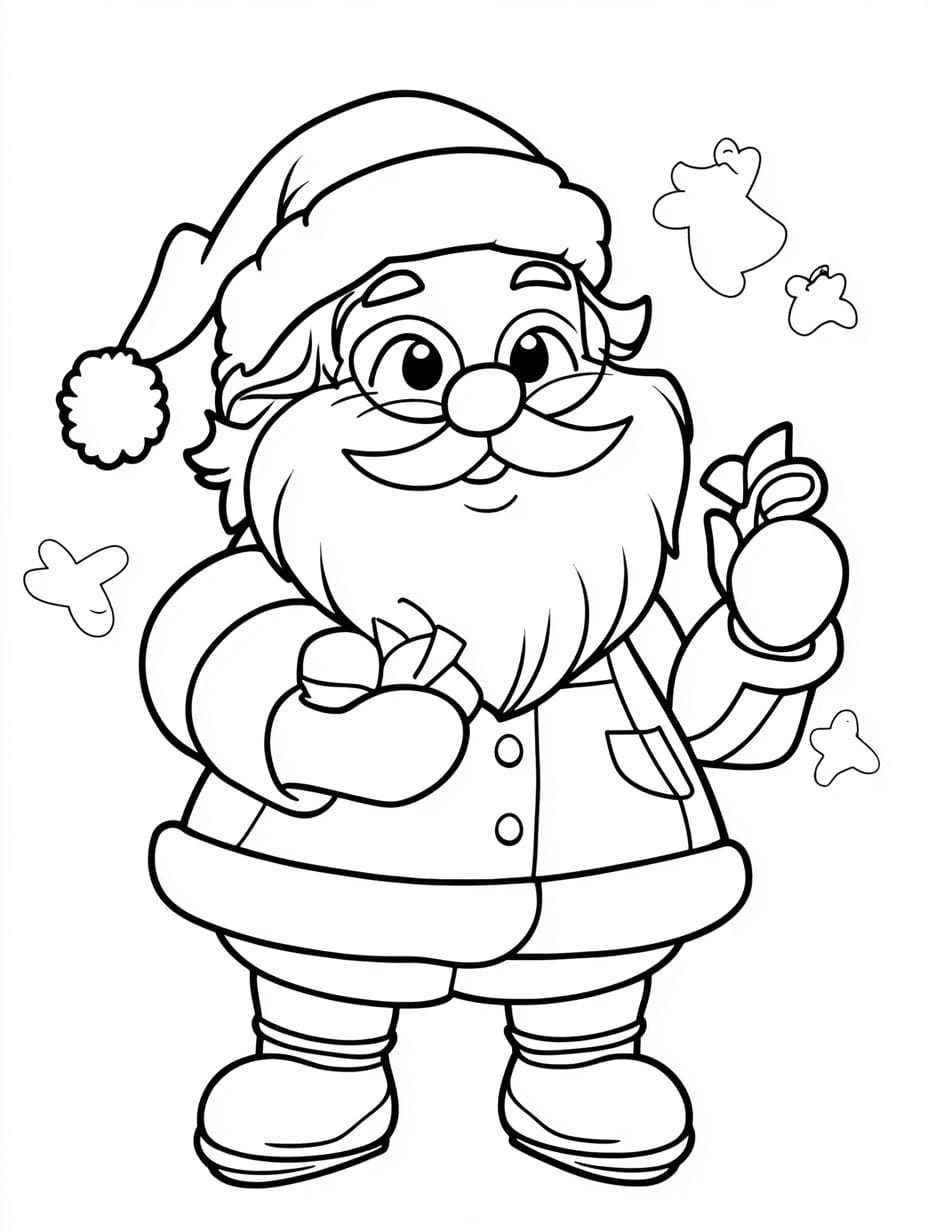 Christmas Santa Printables Coloring Sheets For Kids