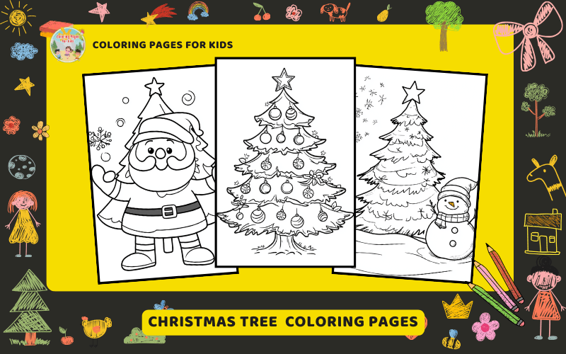 Christmas Tree Coloring Pages Featured Image Min