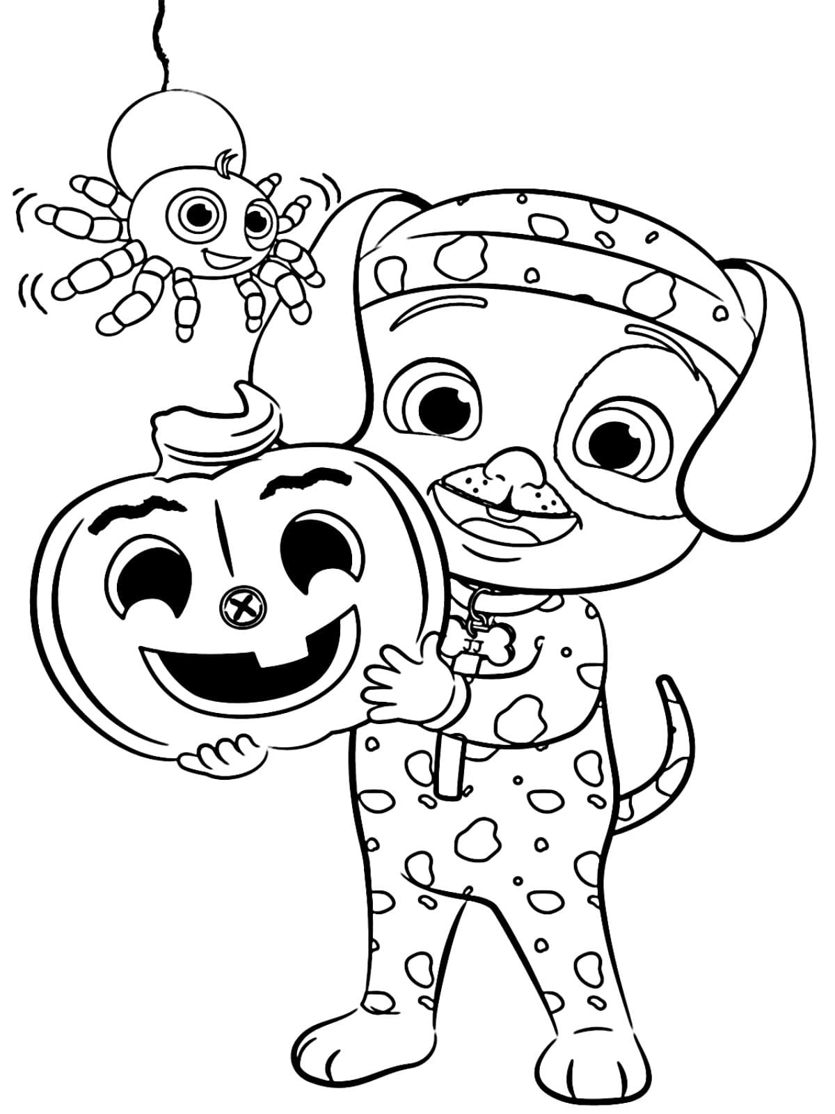 Cocomelon Halloween Coloring Pages