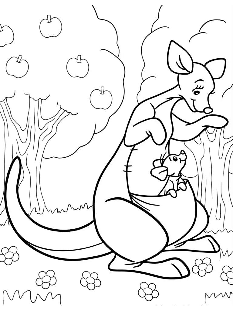 Coloring Page Of Kanga And Roo