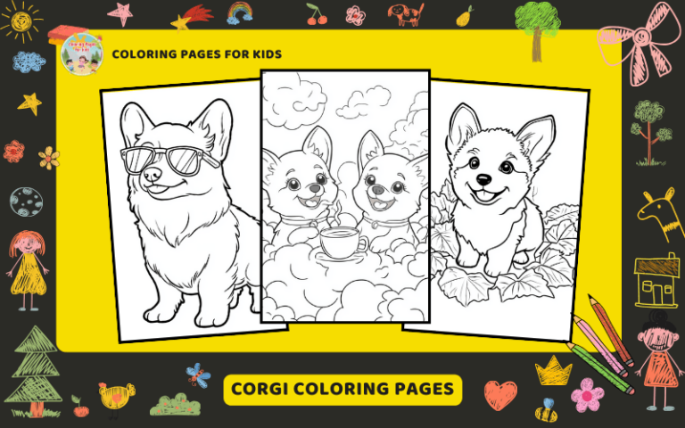 Corgi Coloring Pages Featured Image