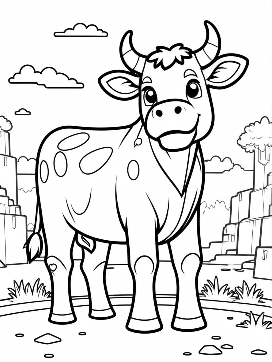 Cow Smile Coloring Pages