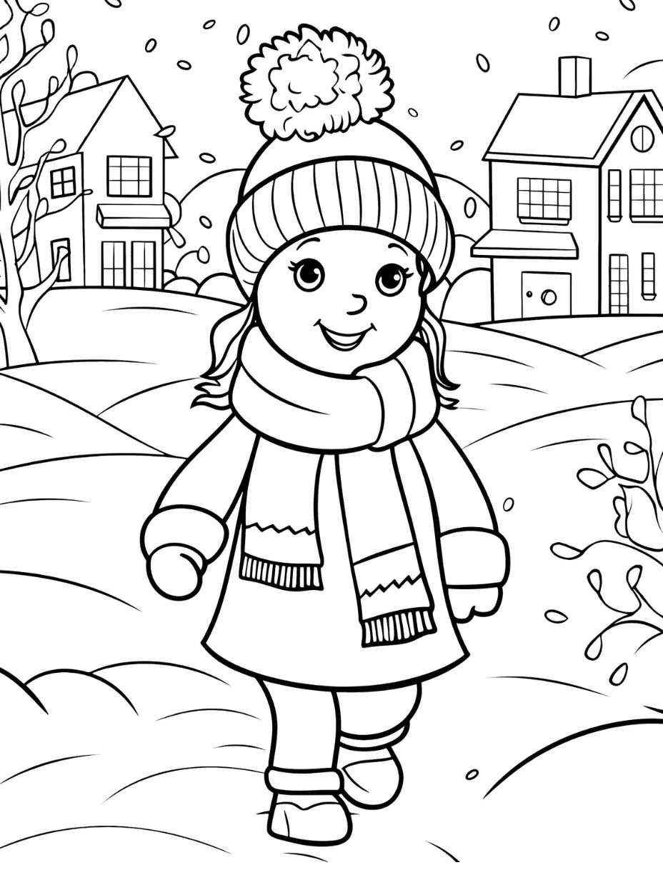 Cozy Winter Coloring Pages