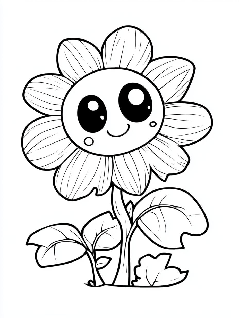 Cute Flower Coloring Pages