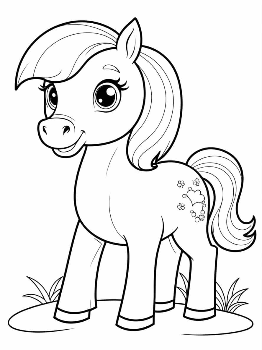 Cute Horse Coloring Sheets